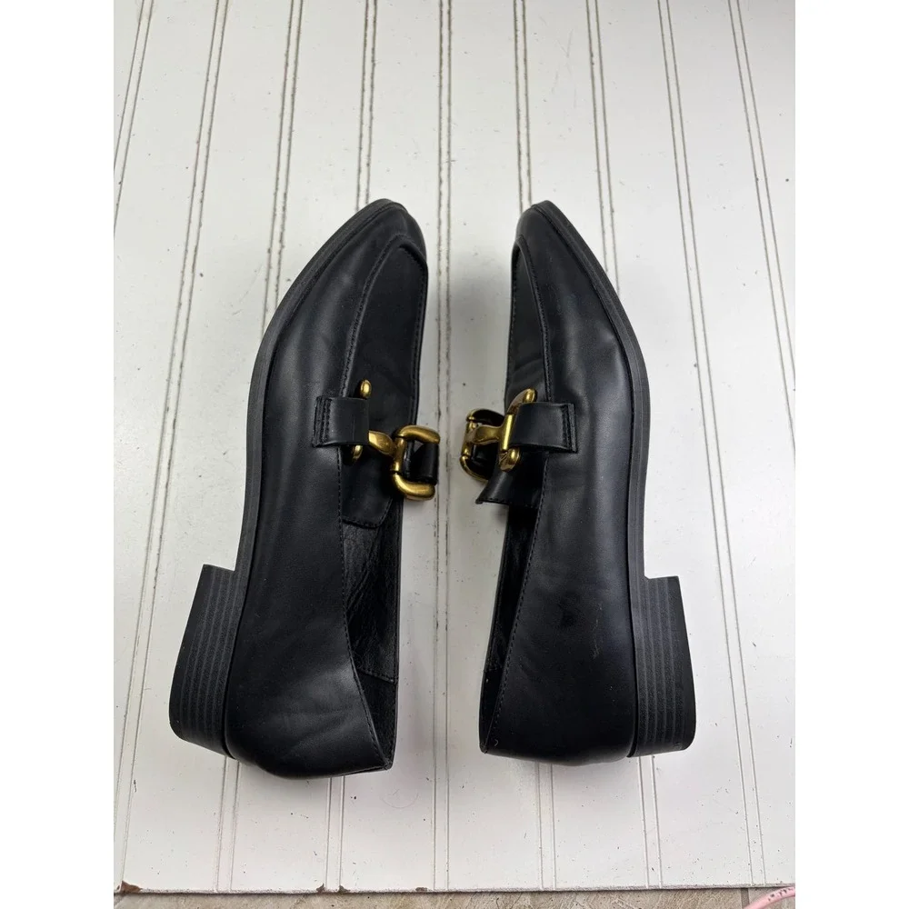 MIA Vintage Y2K Black Leather Horsebit Classic Slip On Loafers Women's Size 10